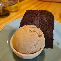 brownie with ice cream at Helecho in Medellin