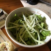 Side salad served with all sushi   at Helecho in Medellin