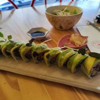 Avocado sushi at Helecho in Medellin
