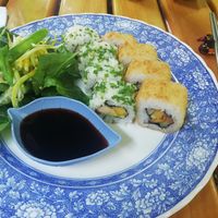 Menu del dia of sushi was incredible at Helecho in Medellin