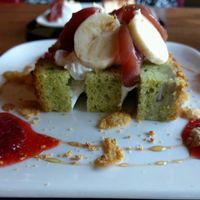 'vegetable' cake (maybe with matcha?) - not part of the menu at Nyabinghi in Ikoma