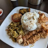 Rice meal at Bo De Tam Nha Hang Chay in Cabramatta