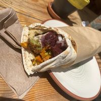 Falafel wrap at The Chickpea in Crete