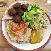 Falafel dish at The Chickpea in Crete