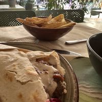 Spicy falafel wrap and friesd  at The Chickpea in Crete