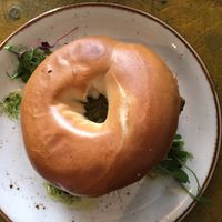 Amazing curries veg bagel!  at Good Vibes Cafe in Falmouth