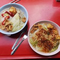 2 soups, really tasty.  at Pan Road - Vegan Food Cart in Bangkok