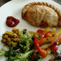 Vegan pasty at Hole Foods Deli & Cafe in Mousehole