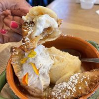 Pineapple Tajin Empanadas Sundae  at Casa Yari in Chicago