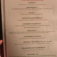 tapas menu  at Casa Yari in Chicago