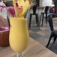 Piña colada with fresh mango  at Casa Yari in Chicago