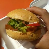 vegan burger with seitan 6,50 euros at La Granadilla in Forli