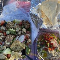 Salad with roasted cauliflower, & baba ganouj at McBani Authentic Lebanese Cuisine in Seaside