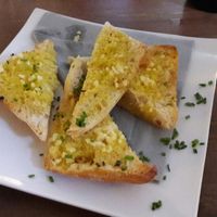 vegan garlic bread at The Walnut Tree in Eye