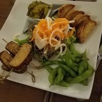 Asian starter platter at The Walnut Tree in Eye