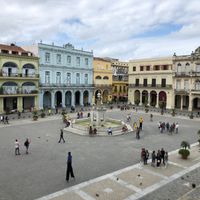 Great view of Plaza Vieja at Azucar Lounge in Havana