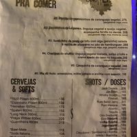 menu jan 2023  at Shuffle Bar in Sao Paulo