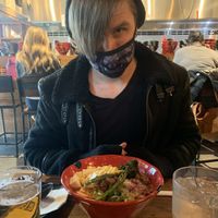 Handsome husbando with Flying Vegan Harvest!  at JINYA Ramen Bar in Sandy Springs