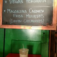 Vegan Horchata!!! at Frida's Cafe in Hammond