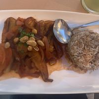 Deliscious vegan moussaka   at Alamir in Tenerife