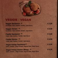 Veggie menu  at Kebap Mann in Innsbruck