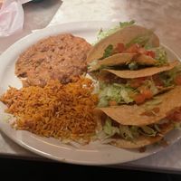Bean tacos- pretty yummy!   at Chuy's in San Antonio