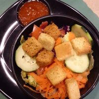 Salad with house sweet celery dressing.  at Franconia Heritage Restaurant in Souderton