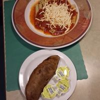 Vegan meal with salt. at Franconia Heritage Restaurant in Souderton