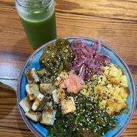 Tofu/brown rice poke bowl at Beech in Charleston