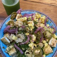 Tofu/brown rice poke bowl at Beech in Charleston