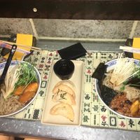 Appetizer and ramen at Lucky Chan's Laundry and Noodle Bar in Northbridge