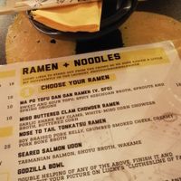 menu at Lucky Chan's Laundry and Noodle Bar in Northbridge