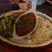 VE & GF mousaka   at Bedouin in Cambridge