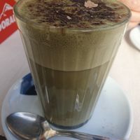 Matcha latte at Roots in Tenerife
