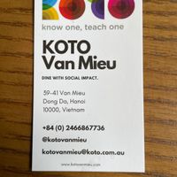 Dine with social impact  at Koto in Hanoi