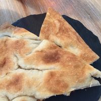 Focaccia pizza sandwich!!  at Dall'Albero in Rome