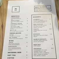 Drinks and desserts  at Dall'Albero in Rome