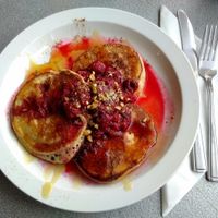 Vegan pancakes at The Fat Cyclist Cafe in Stirling