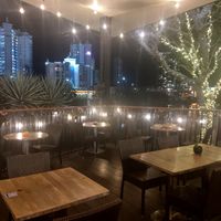 Outdoor dining at night at Siam Purity in Broadbeach