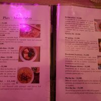 Main Dishes Menu at La Palanche d'Aulac in Paris