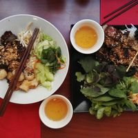 two main dishes at La Palanche d'Aulac in Paris