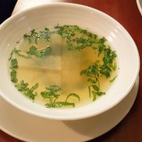 Soup that accompanies the bo bun at La Palanche d'Aulac in Paris