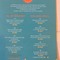 Menu 2 at Milk & Honey Cafe in Colombo