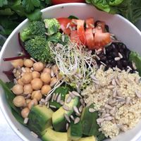 high protein salad 100%Vegan  at Zucchini in Bonn