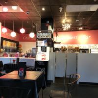 Inside at Chil Organic Frozen Yogurt Bar in London