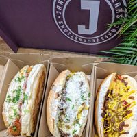 Trio at Jake's Vegan Steaks in North London