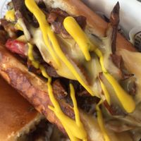Philly steak at Victoria Park at Jake's Vegan Steaks in North London