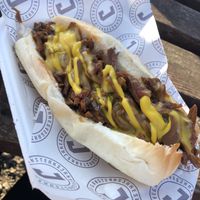  Philly cheese steak-delicious!  at Jake's Vegan Steaks in North London