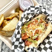 Hot dog vegano 🌭 at Madre Tierra in Hermosillo