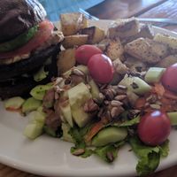 Portobello Hamburger at Madre Tierra in Hermosillo